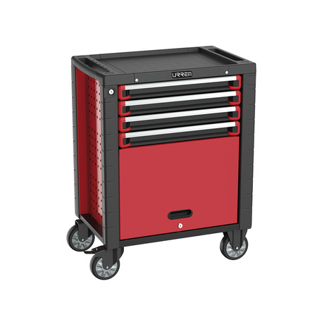 URREA HD-Series Roller Cabinet, 4 Drawer, Red, Steel, 40 in W x 36 in D x 18 in H HD28M4